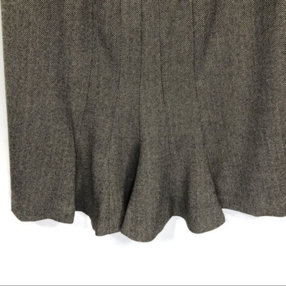 J.Crew Brown Wool Business Midi Skirt Classic Workwear Timeless Style Size 2 - Picture 5 of 6